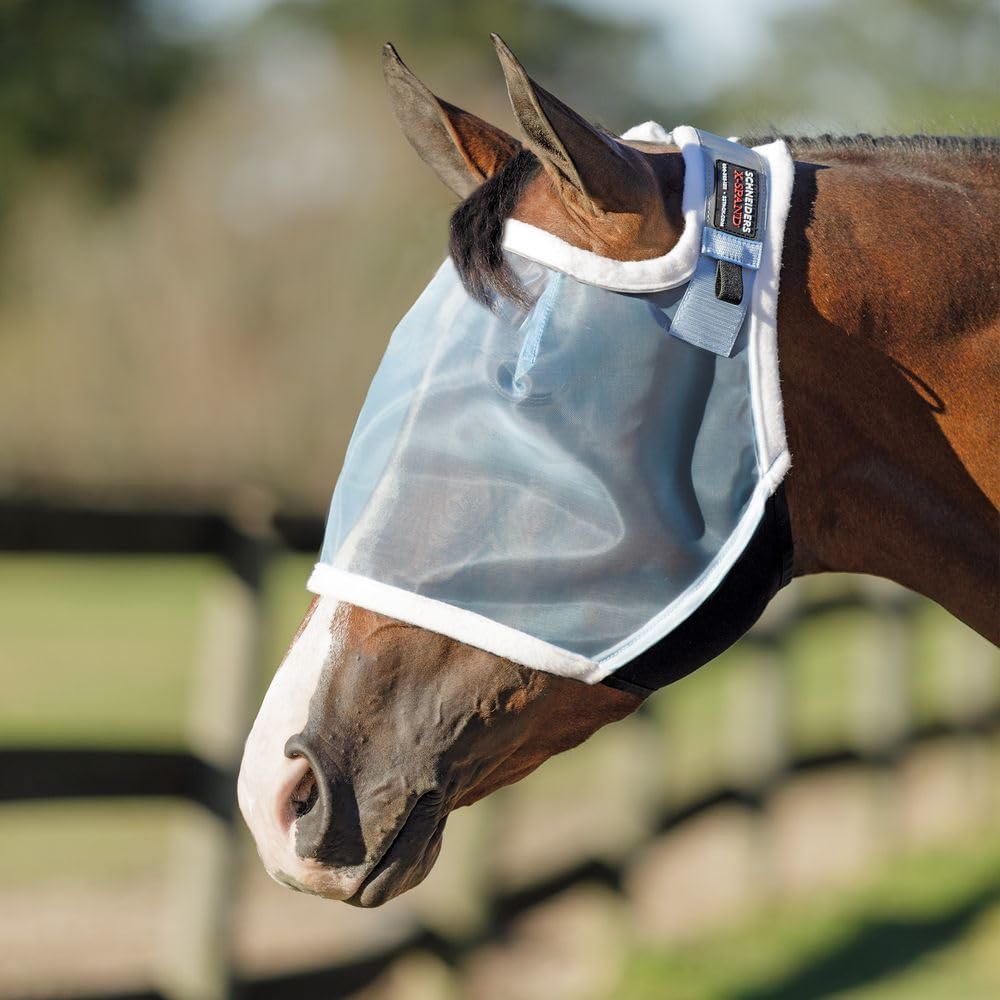 Schneiders X-Spand Mosquito Mesh II Fly Horse Masks Without Ear | Enhanced Comfort & Visibility | Jaw for Natural Movement | 40%